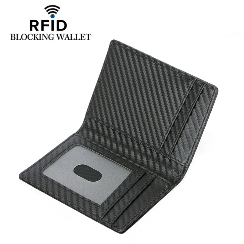 

Casual Credit Card Holder RFID Blocking for Case for Men Women Carbon Fiber Wallet ID Cards for Case Business Wallets Pu