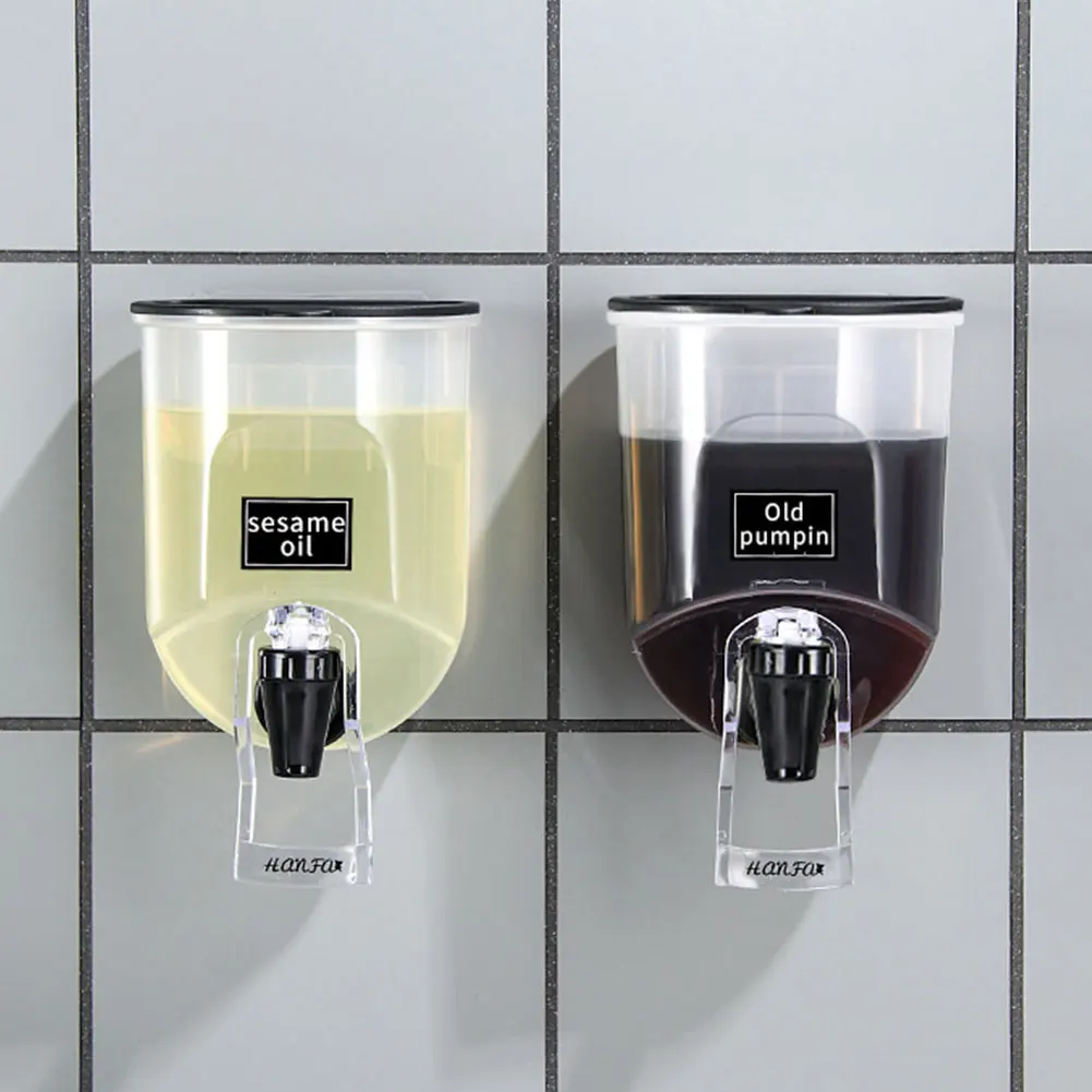 Self-Adhesive Wall-Mounted Oil Dispenser - 800Ml