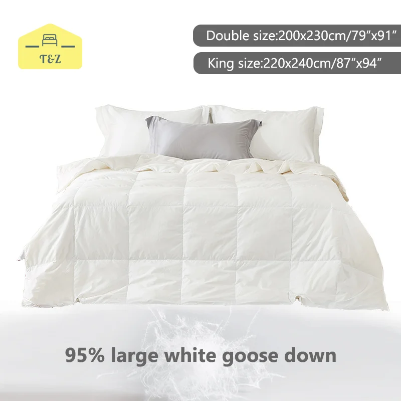 

95% White Goose Down Duvet Light Down Duvet Air Conditioning Quilt Core Washable And Breathable Summer Cool Quilt
