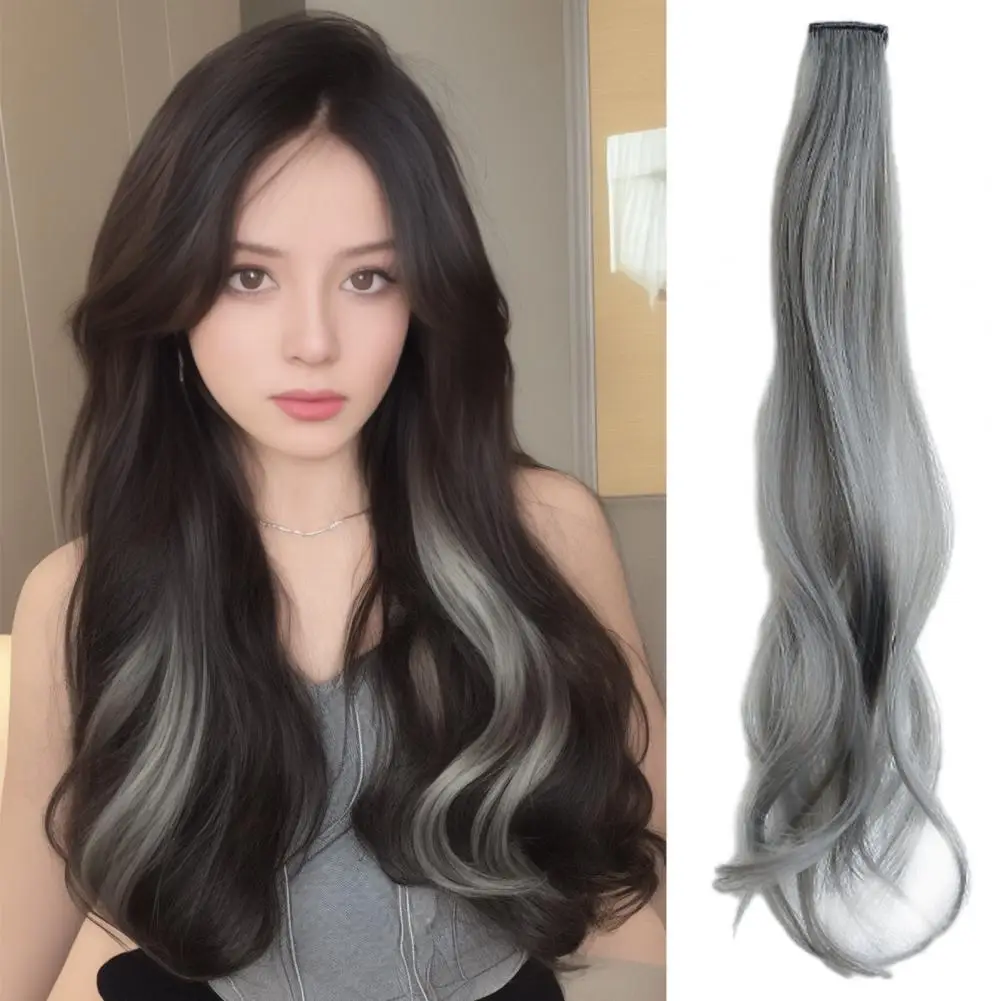 3 Pcs 50cm Colored Curly Hair Extension Piece Natural Look High Temperature Silk Hair Extension Wigs Wear Invisible Wig Piece different sizes 20 30 50cm high pressure airless1 piece extension rod