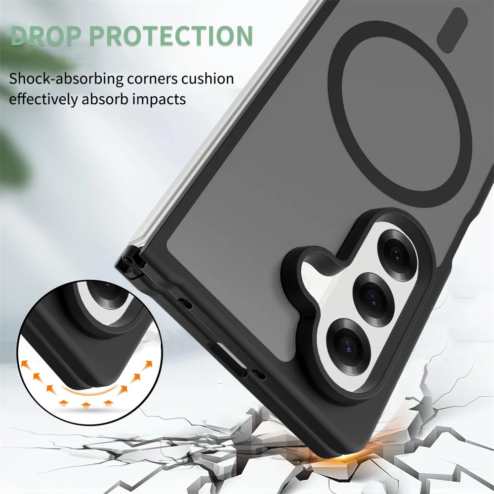 Luxury Flip Cover with Wireless Charging Support