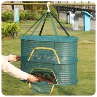 70*50cm Foldable Drying Fishing Vegetable Fish Net Hanging Drying Rack Net 1-3 Layer Clothing Drying Storage Rack Drying Net 2