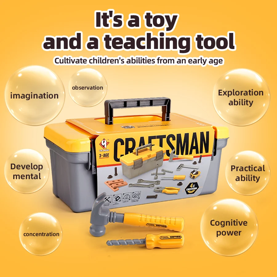 Children Toy Tool Kits Engineer Simulated Repair Tool Set Pliers Screwdriver Play House Toy Birthday gift for Boys Kids 4