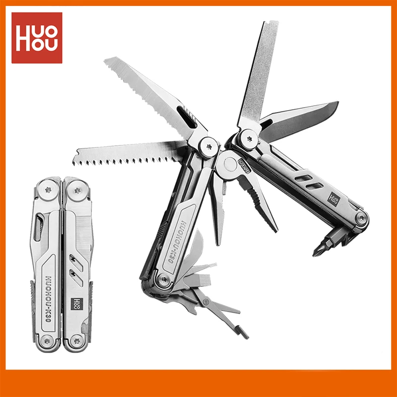 

HuoHou Pro Knife18-in-1 Multifunctional Security Lock Phillips/Slotted/Glasses Screwdriver 7Cr17 Stainless Steel Scissors