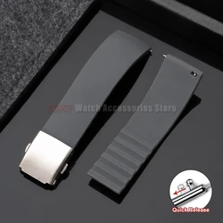 Universal Quick Release Waterproof Sport Silicone Watch Strap - Durable Rubber Wrist Band - 22mm (Grey)