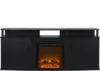 Fireplace TV Stand for TVs up to 70 Inch, Replaceable Electric Fireplace Insert Heater, Realistic Log and Flame Effect 1