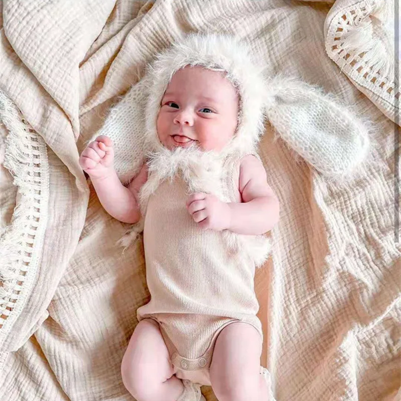 Custom Personalised Solid White Tassel Fringe Muslin Baby Blanket Muslin Swaddle Blanket Baby Receiving Blanket with Fringe 6