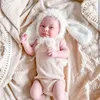 Custom Personalised Solid White Tassel Fringe Muslin Baby Blanket Muslin Swaddle Blanket Baby Receiving Blanket with Fringe 6