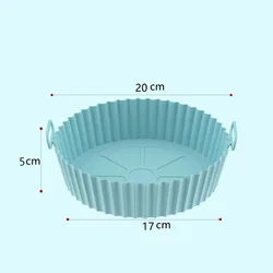Enhanced Silicone Air Fryer Basket (Blue)