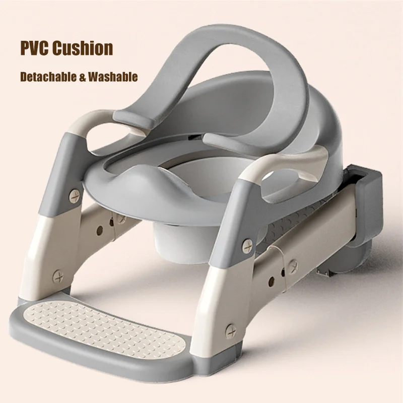 3 in 1 Auxiliary Potty Training Seat Stairway Folding Toddler Toilet Pad Step Stool Anti-Slip Children's Toilet Seat Ring 3