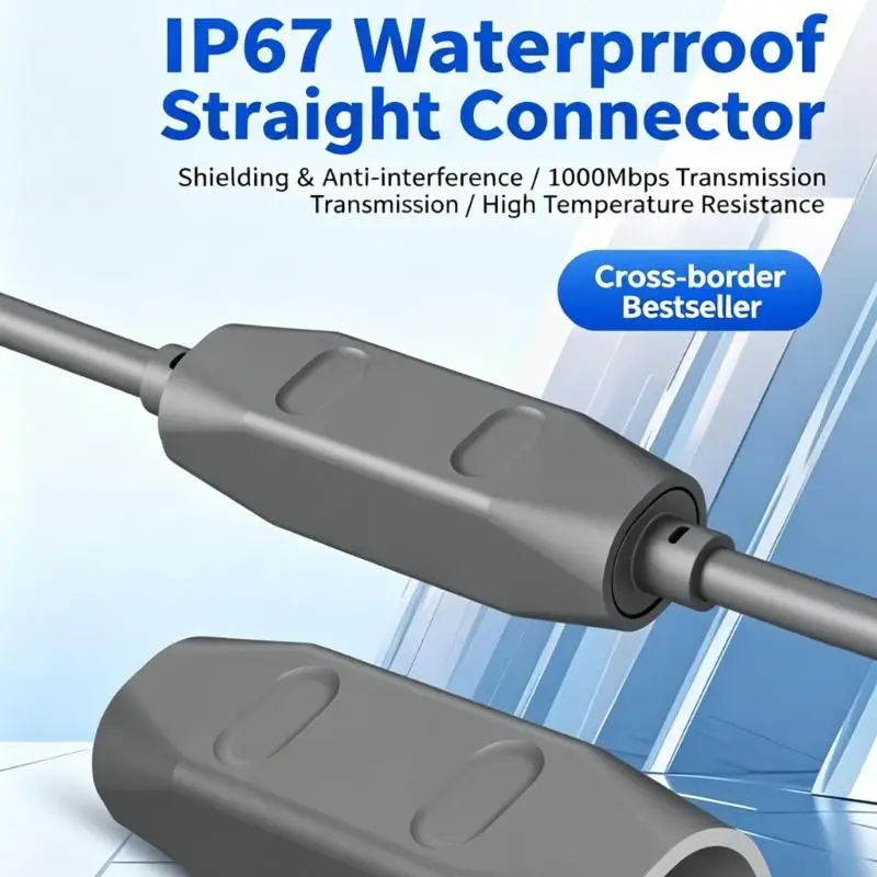 IP67 방수 등급 및 차폐 F19E를 갖춘 GEN3용 헤비듀티 PVC 네트워킹 커플러