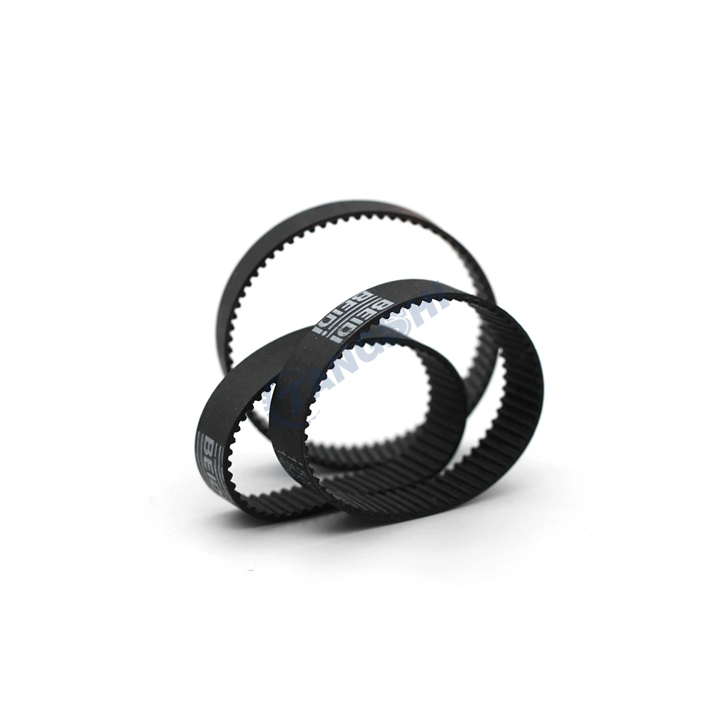 HTD 2M 폐쇄 루프 고무 타이밍 벨트 폭 4/6/10/15mm 2M 벨트 길이 318 320 332 334 336 346 360 376 396 426 436 532 544 586mm