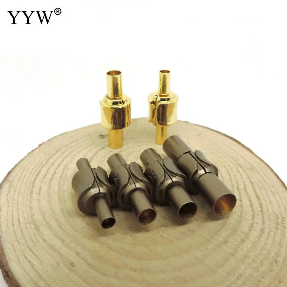 10pcs Stainless Steel Magnetic Clasps 2/2.5/3/4/5mm Hole for Leather Cord Bracelet  Rope Charms DIY Jewelry Making Accessories