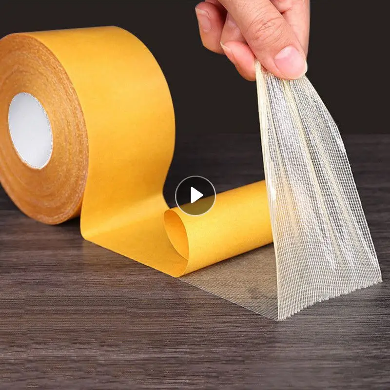 Ruban Adhésif Double Face En Tissu Base Maille Translucide Imperméable Fixation Forte Traceless Haute Viscosité Tapis Ruban De Fixation