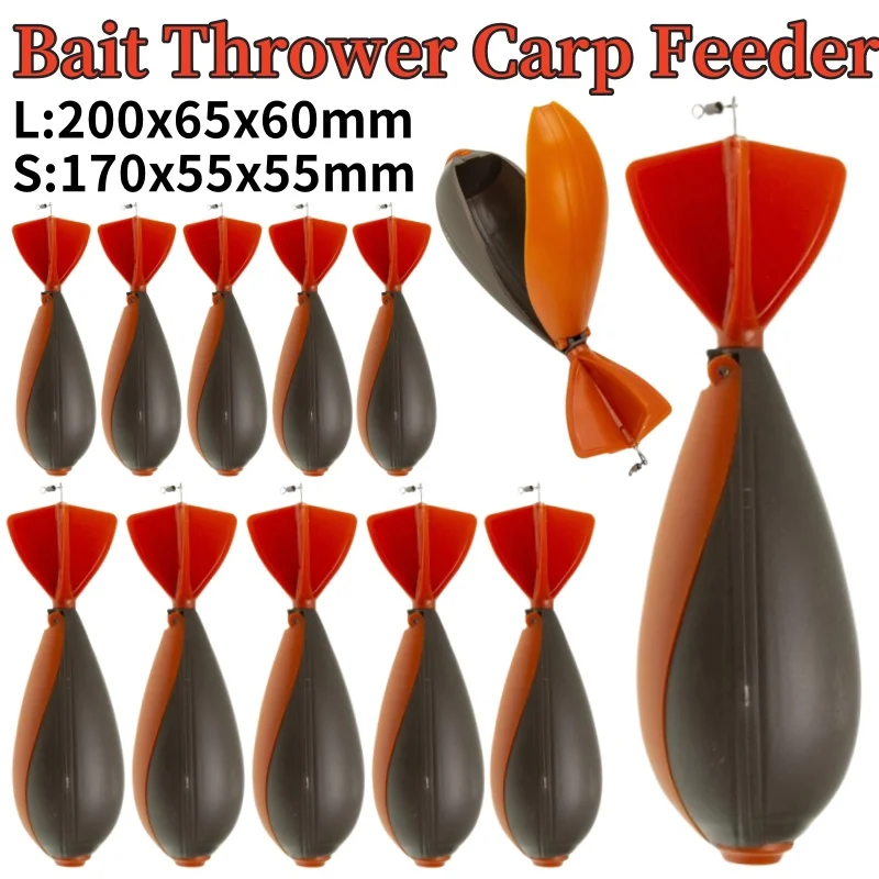 5-1PCS Fishing Rocket Feeder Bait Thrower Carp Feeder Spod Bomb Float ...