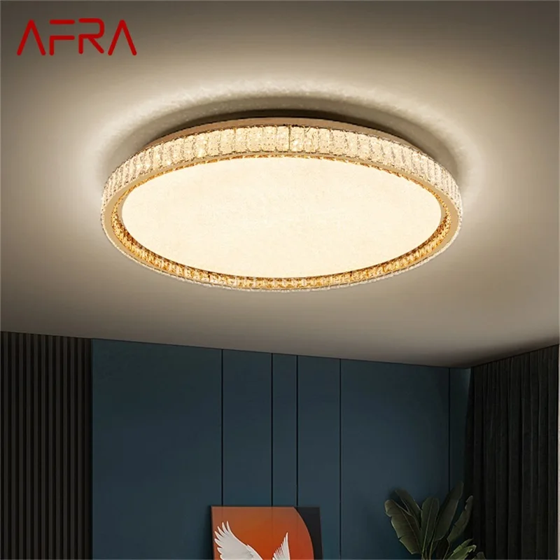 

AFRA Modern Simple Ceiling Lamps Creative LED Crystal Decorative For Home Bedroom Lighting