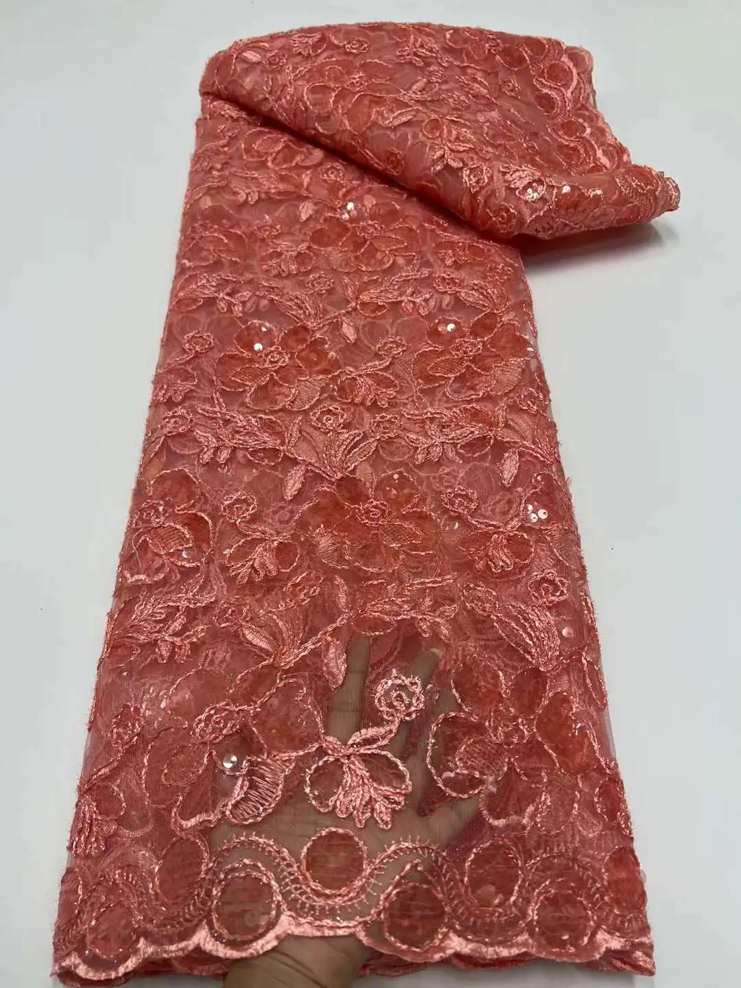 

Африканская сетчатая кружевная ткань с блестками 2024, Высококачественная французская вышивка блестками, кружевная ткань для женщин, вечерние Роскошные платья Rfa