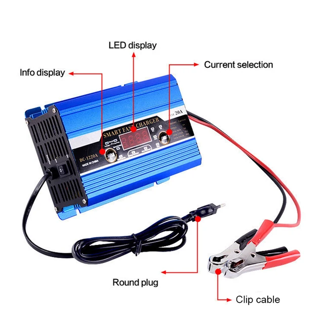 400W Auto Batterie Ladegerät 12V 30A 24V 15A LCD Start-stop Motorrad  Batterie-Reparatur Ladegerät für Blei-säure Trocken Wasser AGM Batterie -  AliExpress