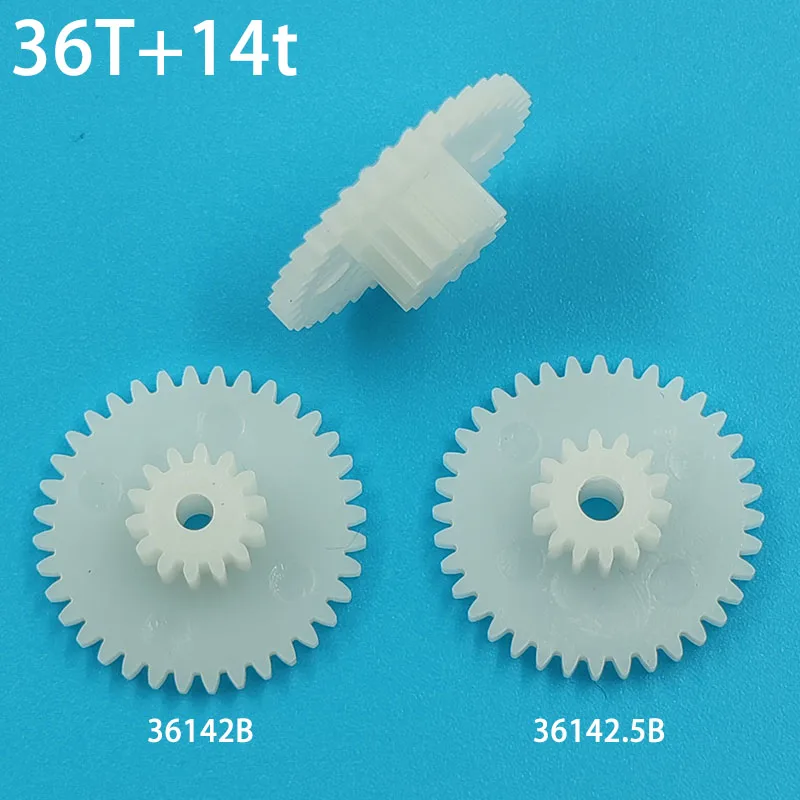 36142B 36142.5B M=0.5 Double-layer Gears OD 19mm 36 Teeth/ 14 Tooth 2.05mm 2.55mm Hole Plastic POM Gear Wheels 10pcs/lot