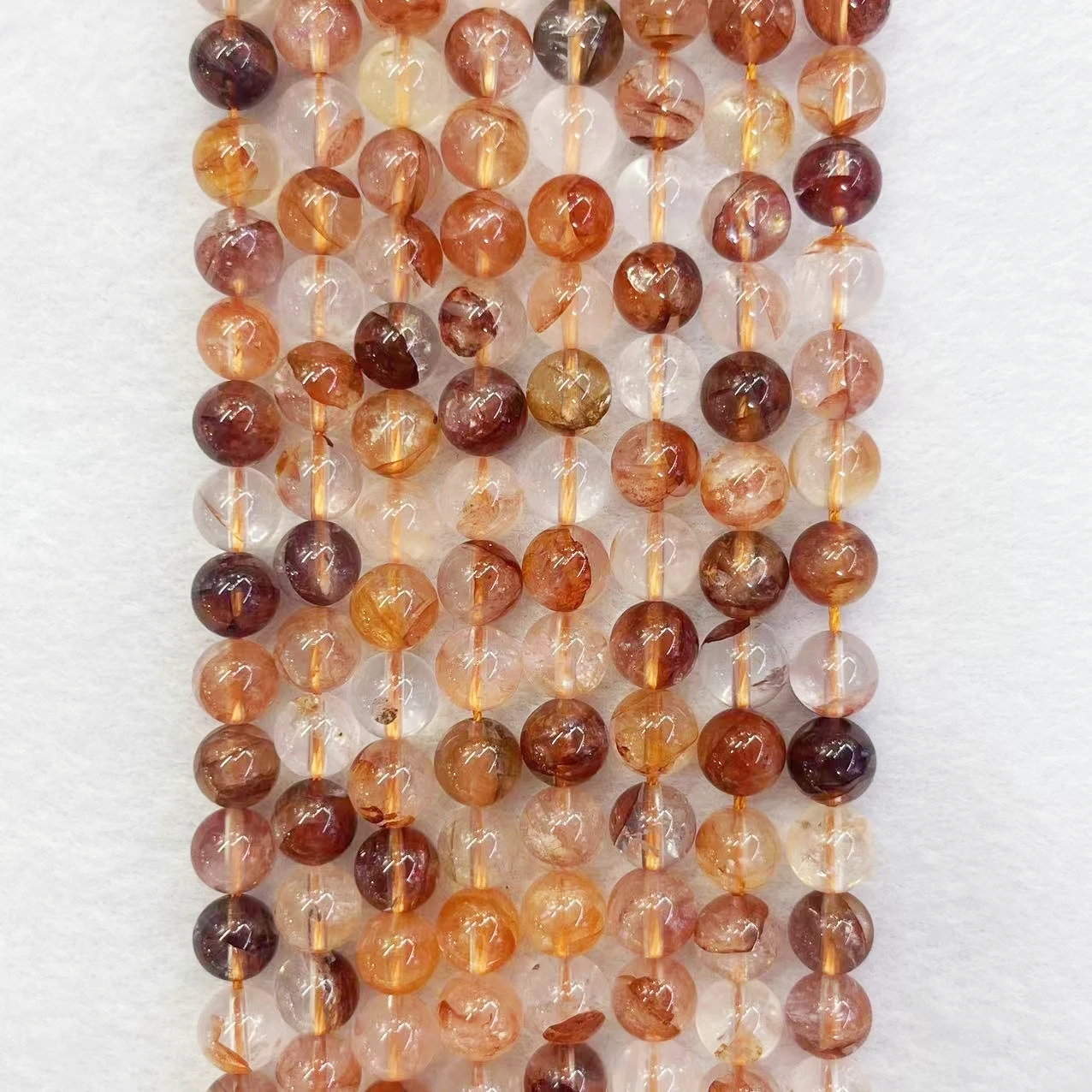 Genuine Natural Red Gum Flower Crystal Stone Quartz Healing Gemstone Round Loose Beads 6/8/10MM For DIY Top Grade Jewelry Making