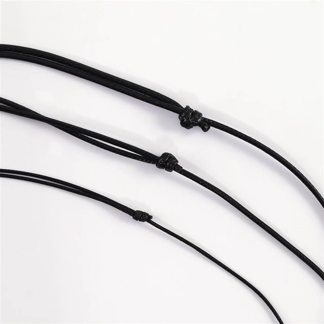 Black Knot-pendant cord choker necklace