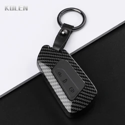 Premium ABS Carbon Fiber Car Key Case Cover for Smart Keyless Control (Carbon Set1)