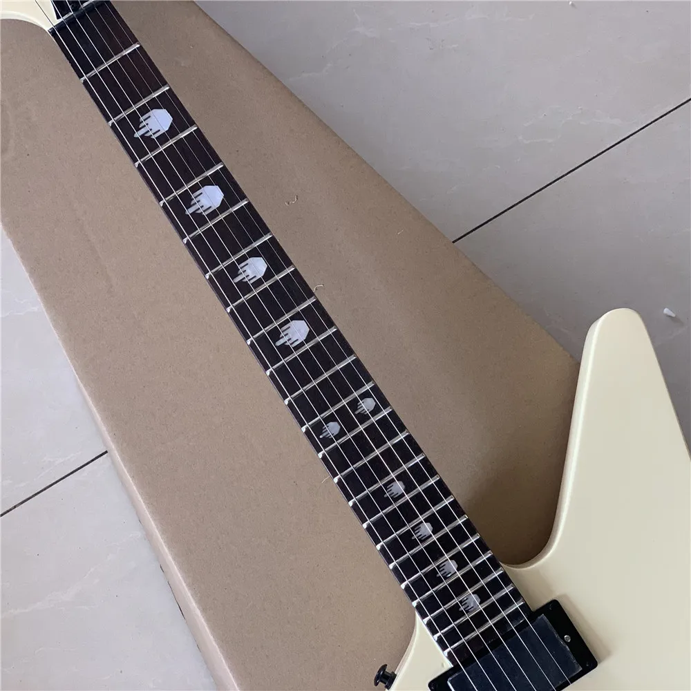 Goose Electric Guitar Finger inlay Cream Yellow Body HH