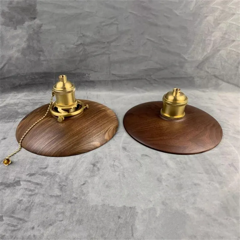 

Black walnut wood lampshade handmade DIY Hanging table lamp retro lighting accessories creative solid wood lighting decoration