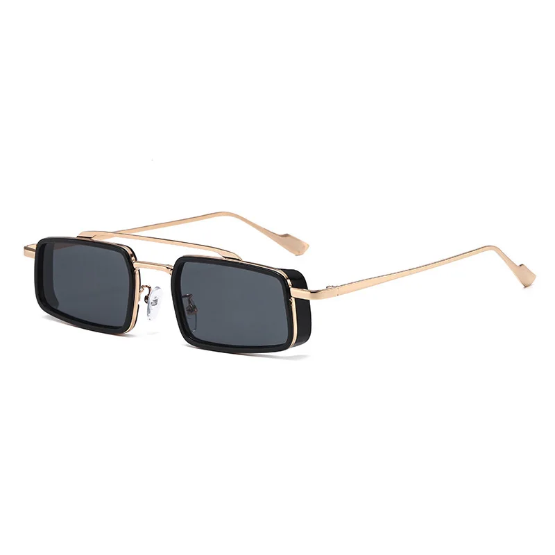Trendy Double-Rail UV-Resistant Small Frame Sunglasses - Fashionable & Business Style