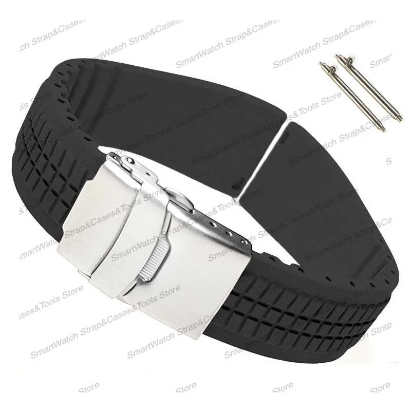 Universal Quick Release Soft Silicone Watch Strap - Adjustable Waterproof Band