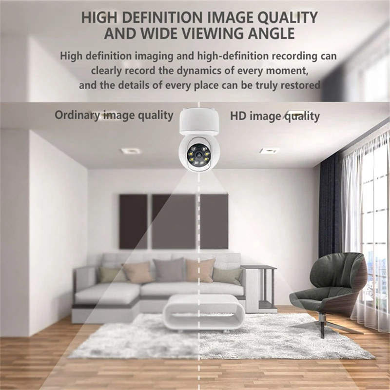 

Беспроводная камера видеонаблюдения HD, прочная Wi-Fi камера для помещений, с автослежением, европейская вилка, легко использовать