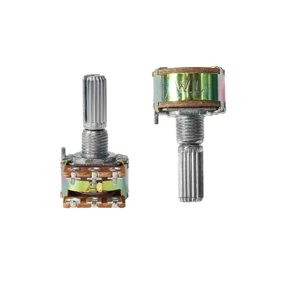 5pcs WH148-20MM-6Pin Dual Potentiometer B1K B2K B5K B10K B20K B50K B100K B250K B1M Ohm Variable Rotary Carbon Film Resistor