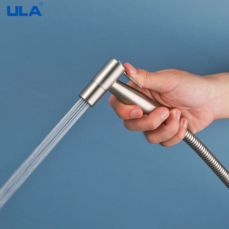 ULA Bidet Faucet Stainless Steel Portable Toilet Bidet Sprayer Set Toilet Faucet Hygienic Shower Hot Cold Water Shoer Head 4