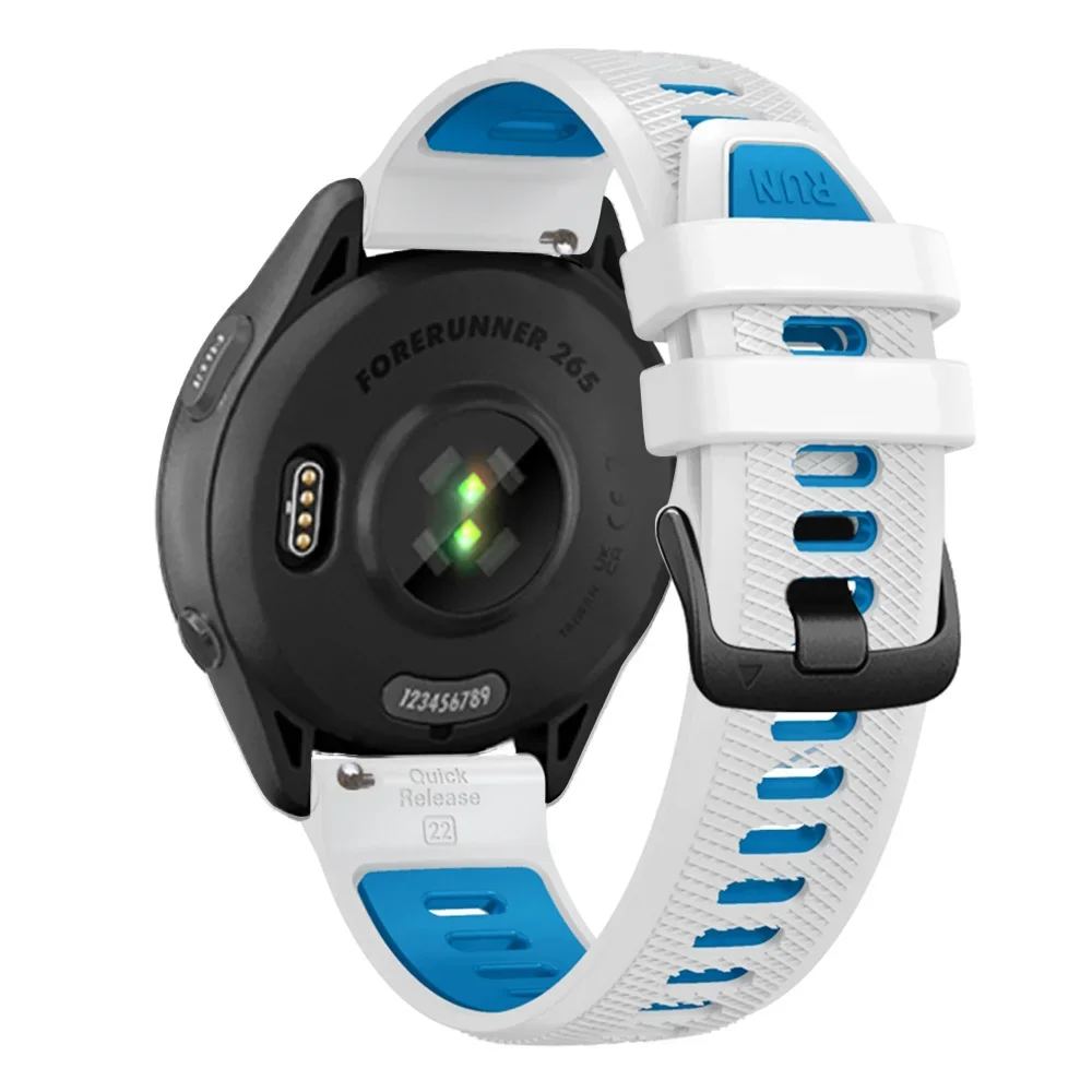 Two-Tone Silicone Watch Strap - 22mm Smartwatch Bracelet Band