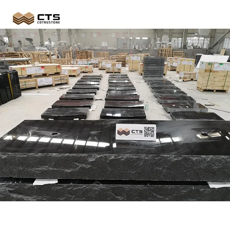 Cemetery Graves Design American Style Headstone Polished Indian Black Granite Monument