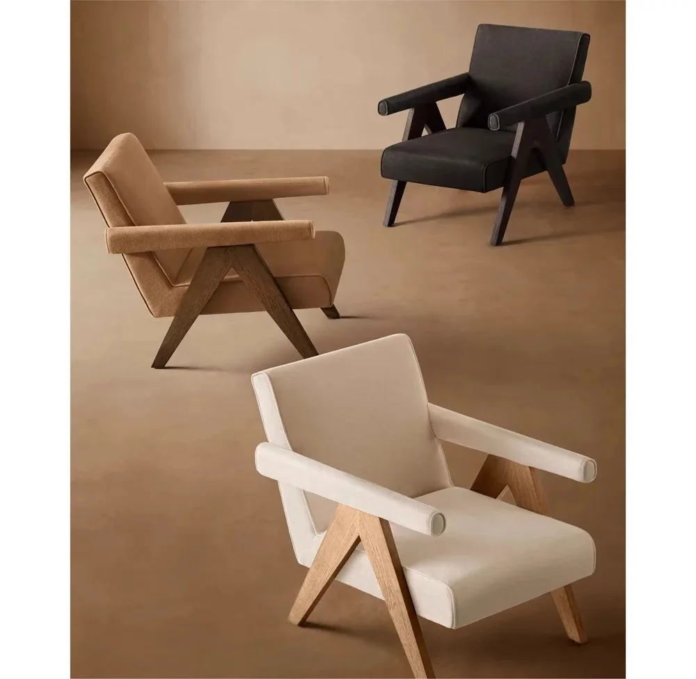Description Picture 3 of itemAmerican Country Solid Wood Fabric Dressing Chair