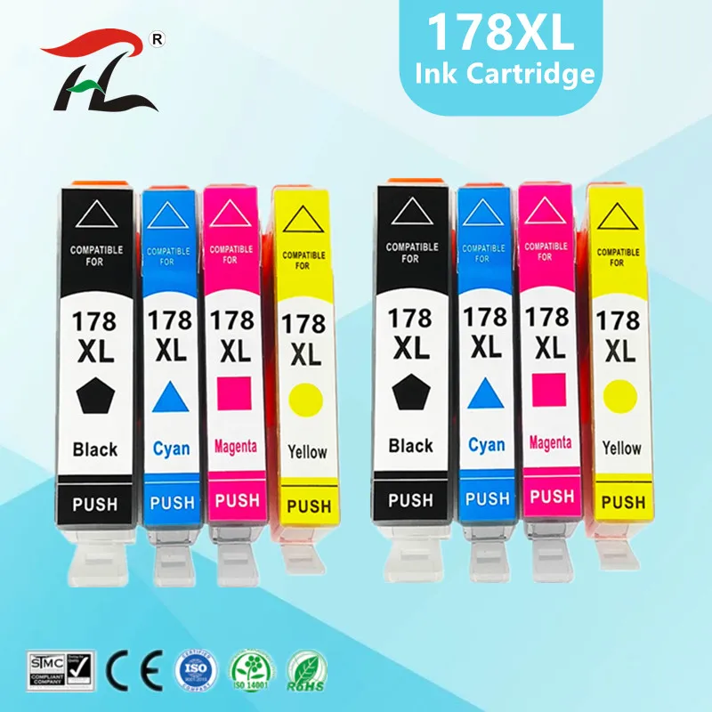 

Совместимый чернильный картридж для HP 178, для принтера HP 178 178XL Photosmart 5510 5515 6510 7510 B109a B109n B110a