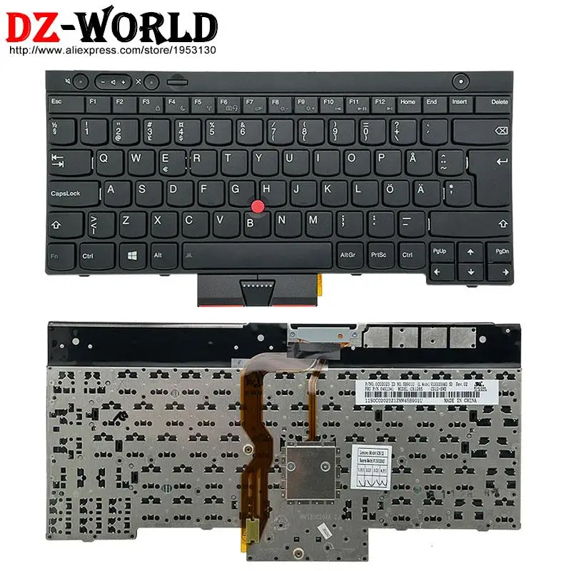 Dinamarquês se Sueco fi Teclado Finlandês para Lenovo Thinkpad T430 s T530 W530 X230 i L430 L530 Portátil 04x1341 04x1210 04x1324 dk - Imagem 3