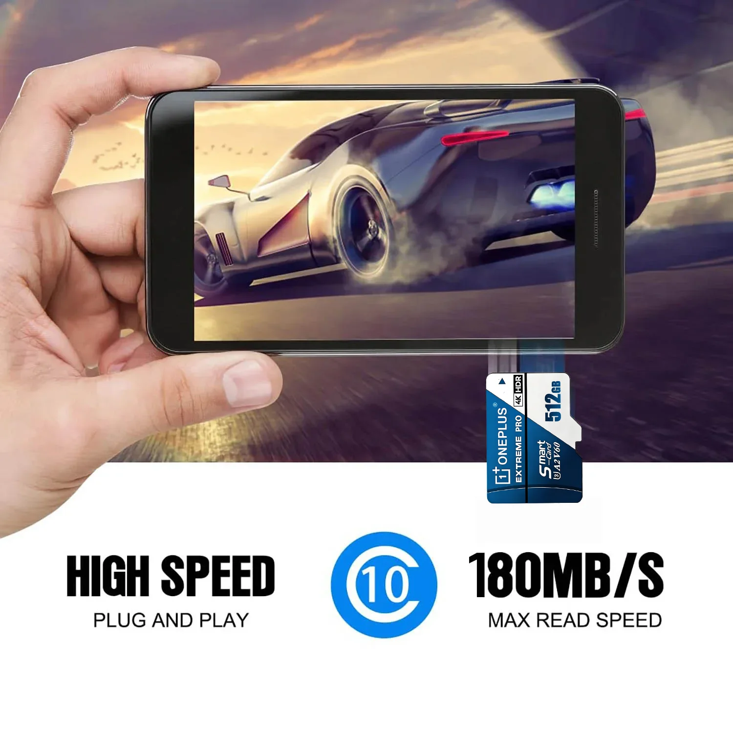 원플러스 마이크로 카드 메모리 SD 카드 128GB 고속 마이크로 플래시 카드 1TB 512GB 256GB 64GB U3 V60 4K TF 카드 (닌텐도 스위치용)