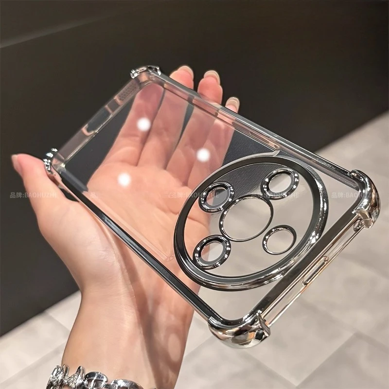 Enhanced Four Corners Anti-Shock Silicone Protective Case with Lens Protection Film