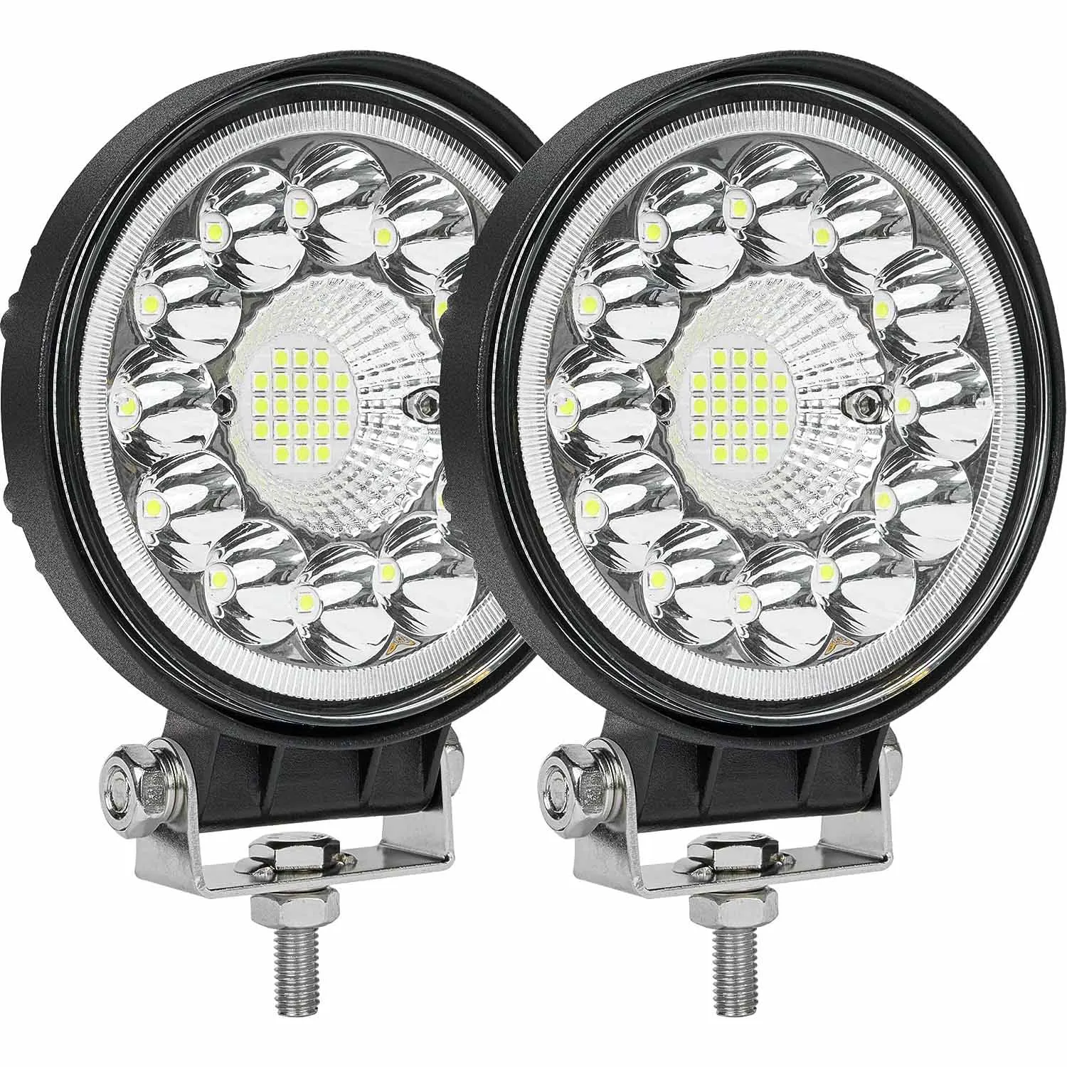 4 Inch Round LED Work Light Combo Beam 12V-30V Waterproof Led Fog Driving Lights Bar for ATV UTV SUV Off Road 4×4 Boat Truck