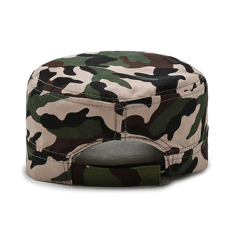 Outdoor Flat Top Hats Men Camouflage Adjustable Fishing