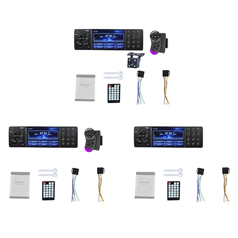 차량용 내장형 헤드 유닛, 단일 Din 자동 라디오, 블루투스 자동 라디오, USB SD 보조 FM 리시버, 핸즈프리 내장 I, 4 인치