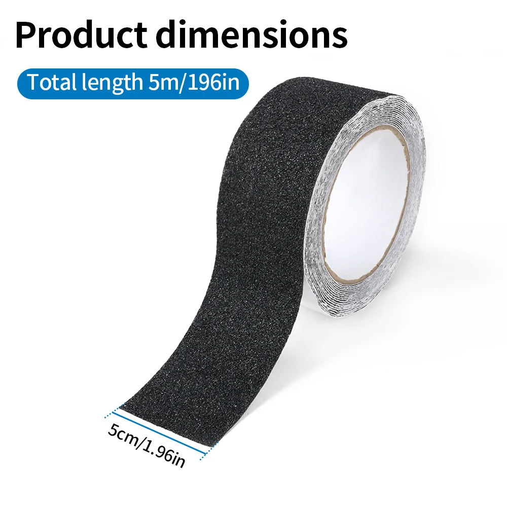 Durable Waterproof Anti-Slip Safety Grip Tape for Stairs and Floors, 5M Roll