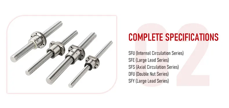 Kugelumlaufspindel der SFY-Serie, nicht bearbeitet/end bearbeitet, SFY1616/SFY2020/SFY2525/SFY3232/SFY4040/SFY5050 L=150 mm-1150 mm – Detail 5