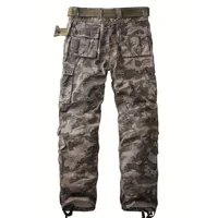 Men Combat Pants With Knee Pads Tactical Cargo Sport Trousers Camouflage Multicam Trekking Hunting Clothes（Not belt） 2