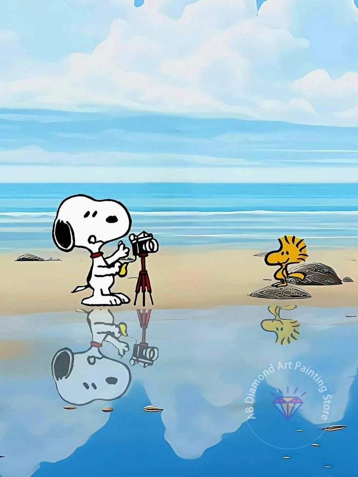 thumbnail image 1 of Kit de pintura de diamantes 5D DIY de Snoopy, Charlie Brown y Peanuts, bordado de diamantes, punto de cruz, regalo hecho a mano, manualidades, decoración del hogar, 1 of 5