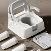 Non-Slip Shower Stool, Indoor Odor-Resistant Seat, Toilet Chair with Backrest, Armrests for Elderly Aid, Comfort Stool 5