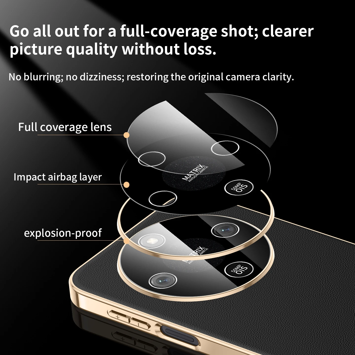 Luxury Plated Leather Texture Shockproof Phone Case with Camera Lens Protection