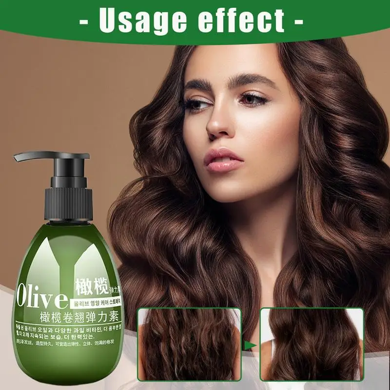 Conditioner Curly Hair Moisturizing Olive Elasticizer for Curly Care Natural Styling Moisturizer for Curl & Wave Hair